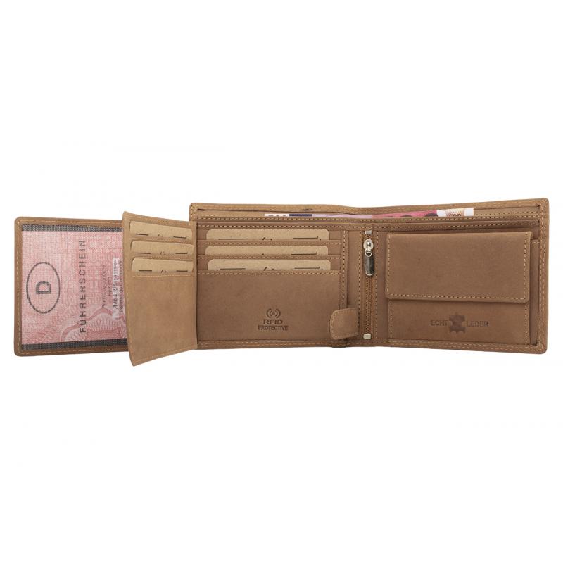 Leder Geldtasche Herren Innenansicht