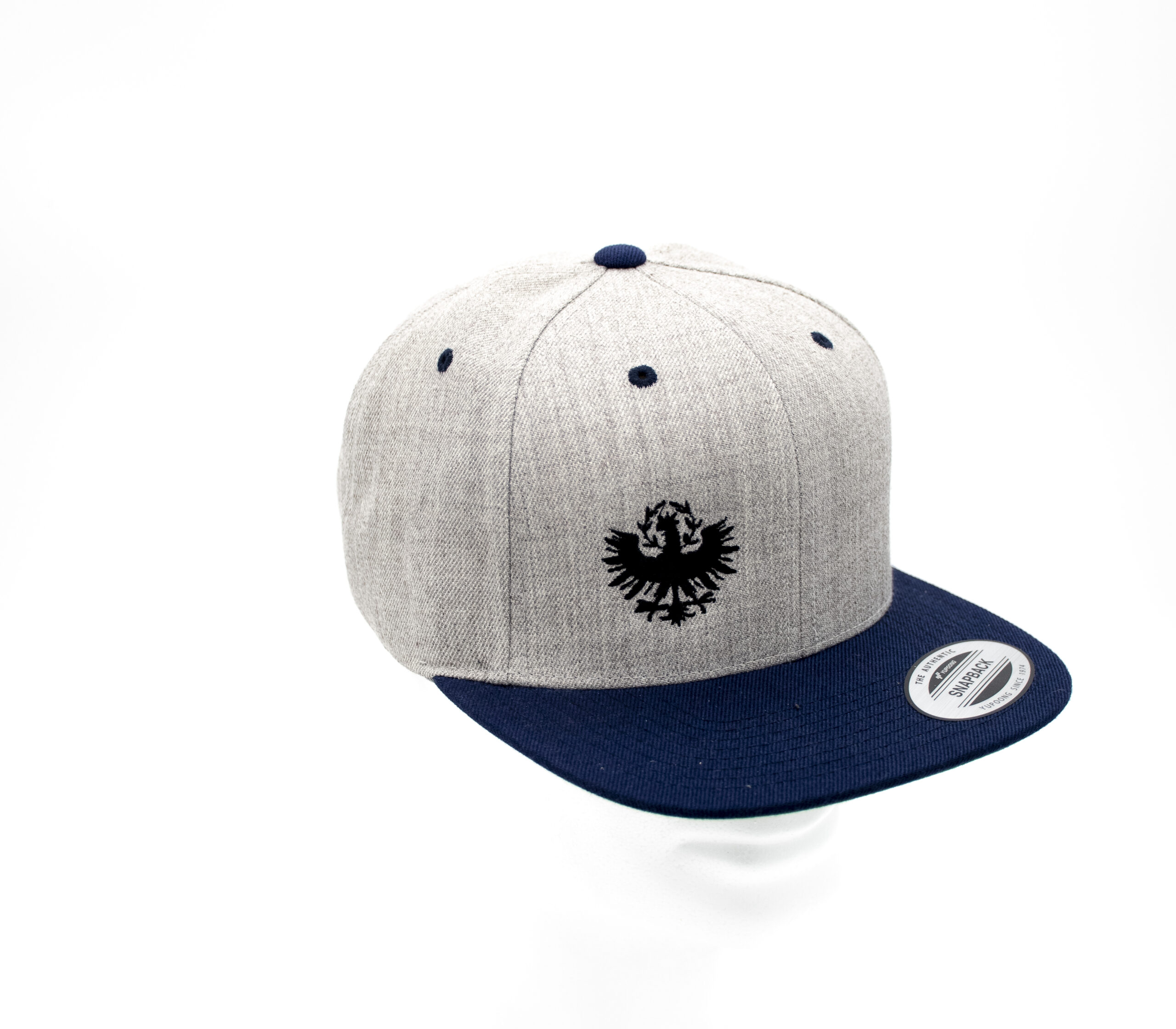 Snapback-Heimatliebe-Tiroler-Adler-grau-blau-aewerbetechnik