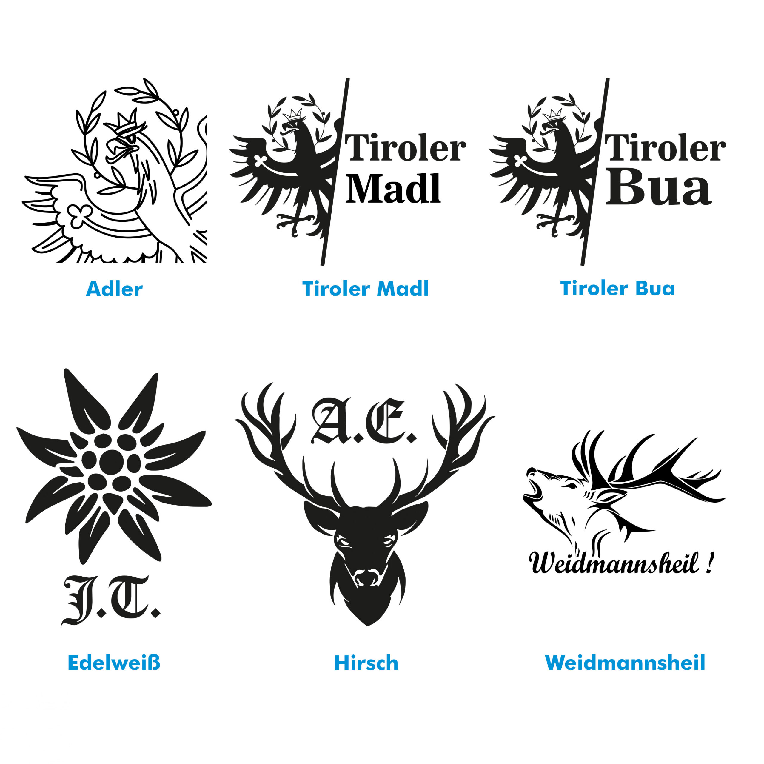 Flachmann Gravur-Motive