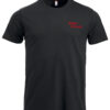 Baumwoll T-Shirt Milser Gangga in Schwarz mit Gangga-Logo, Vorderansicht