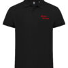 Polo Milser Gangga in Schwarz mit Gangga-Logo, Vorderansicht