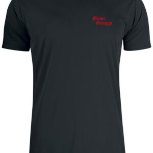 Funktions T-Shirt Milser Gangga in Schwarz mit Gangga-Logo, Vorderansicht