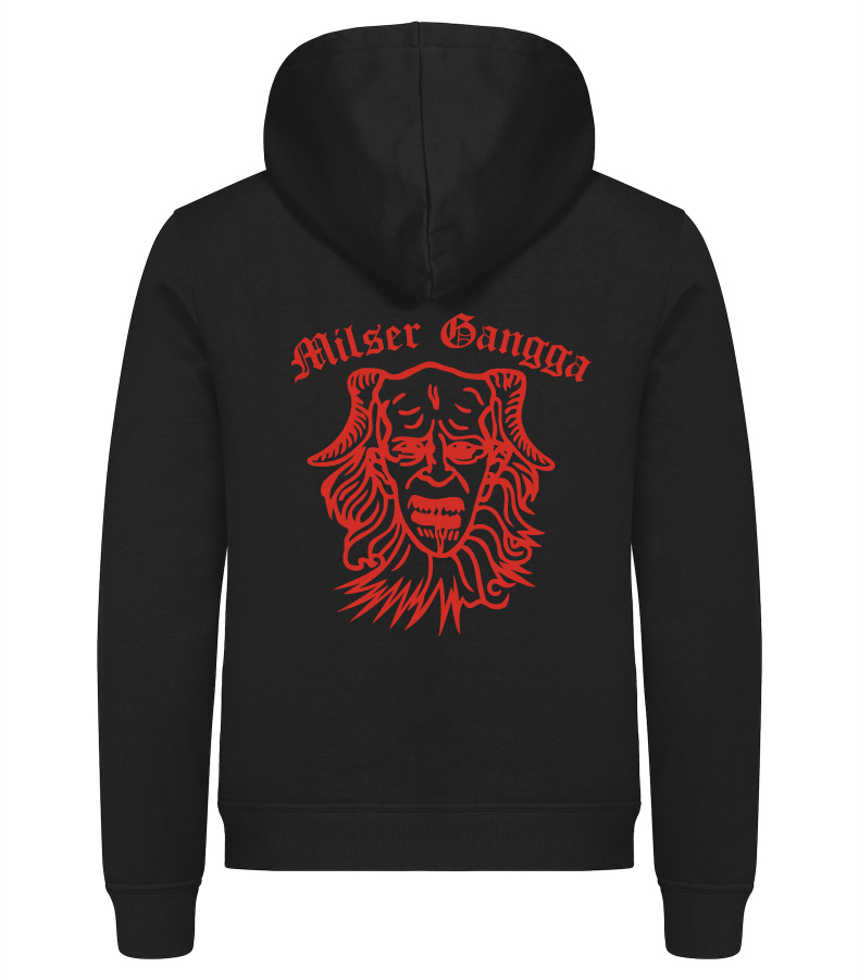 Hoody mit Kapuze Milser Gangga in Schwarz, Rückansicht