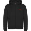 Hoody mit Reißverschluss Milser Gangga in Schwarz mit Gangga-Logo, Vorderansicht