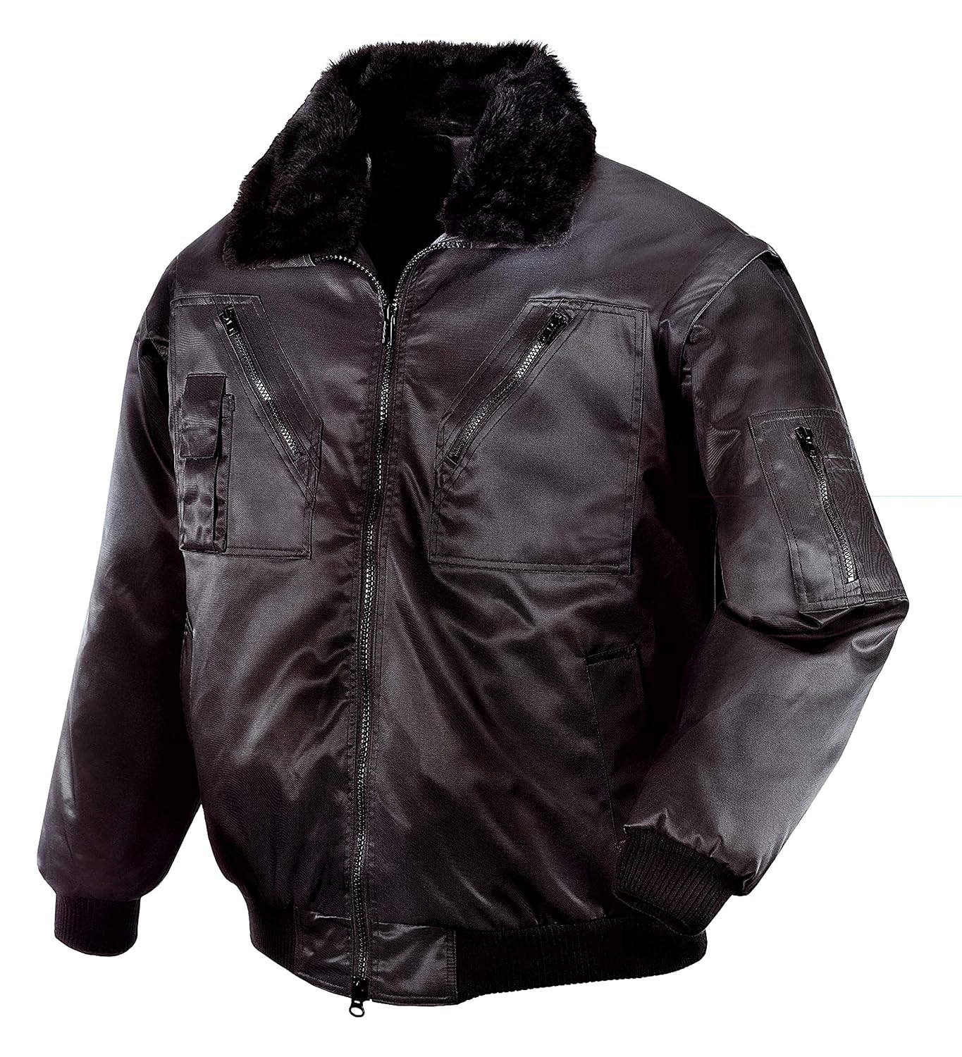 Texxor Jacke Milser Gangga in Schwarz mit Gangga-Logo, Vorderansicht