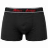 Boxer Shorts Milser Gangga in Schwarz mit Gangga-Logo, Vorderansicht