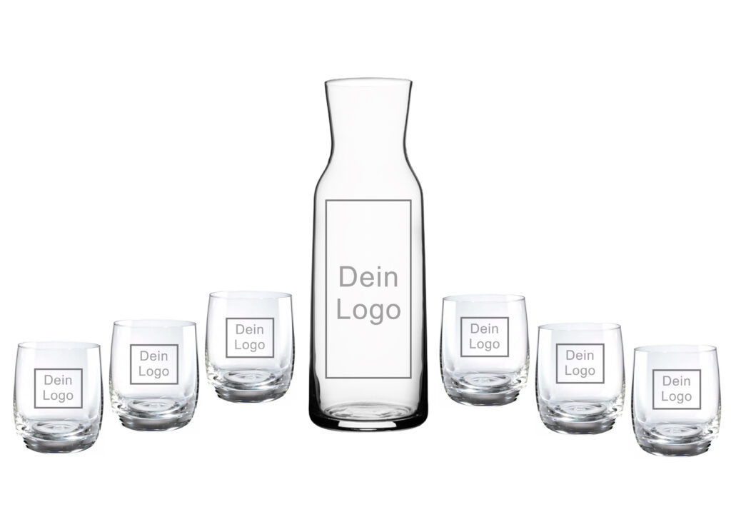 Wasserglas Set mit Wunschgravur - AE-Werbetechnik